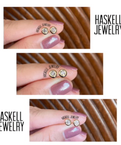 Donut Stud Diamond Earrings