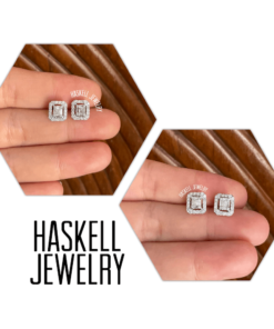 Emerald Illusion Push Back Earrings