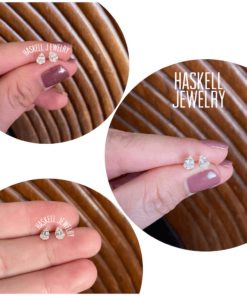 Pear Tapered Diamond Push Back Earrings